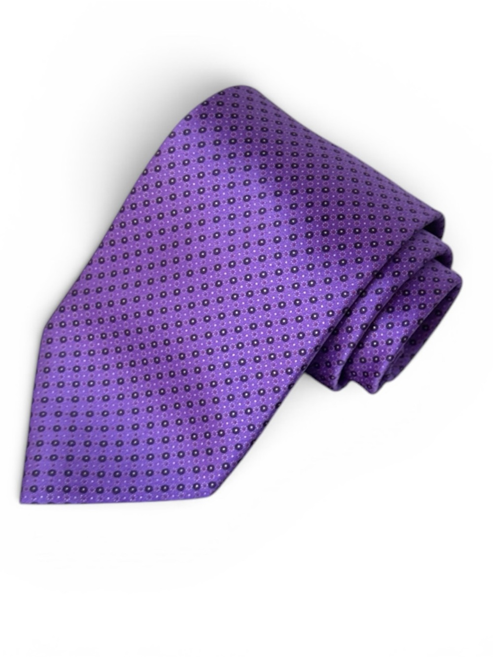 Brioni Purple Geometric Pattern Tie Luxury Woven Men’s Neck Tie